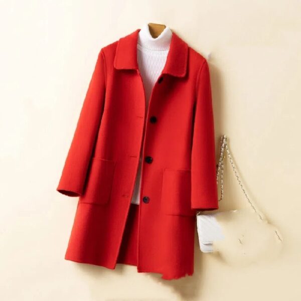 Korean Style Double-sided Cashmere Woolen Coat - Image 6