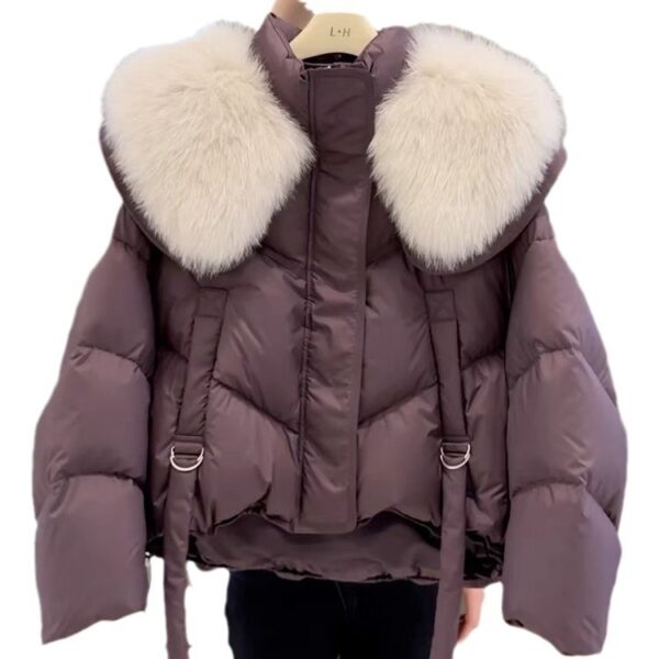 Winter Black Cotton-padded Clothes Coat For Women - Image 6