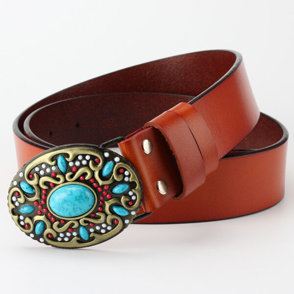 Fashion Bead Leather Women Belt Decoration - Image 2