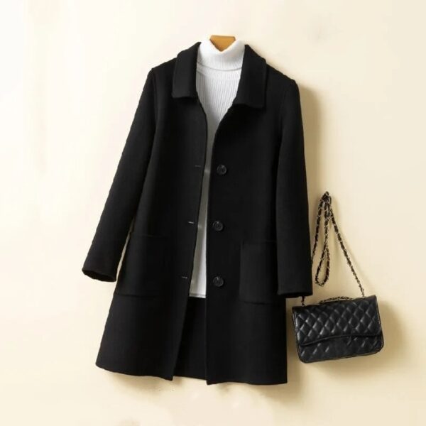 Korean Style Double-sided Cashmere Woolen Coat - Image 5