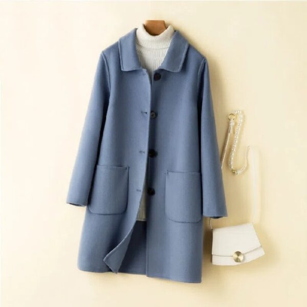 Korean Style Double-sided Cashmere Woolen Coat - Image 2