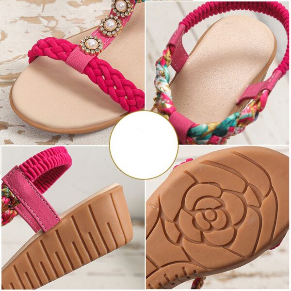 Bohemian Braided Sandals Summer Beach Shoes Women - Image 4