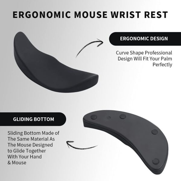 Ergonomic Mouse Wrist Rest Mouse Pads Silicon Gel Non-Slip Streamline Wrist Rest Support Mat Computer Mouse Pad For Office Gaming PC Accessories - Image 2