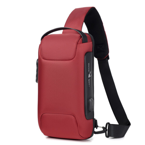 Waterproof USB Anti-theft Bag Men Oxford Crossbody Shoulder Bag Sling Multifunction Short Travel Messenger Chest Pack - Image 4