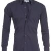 Long Sleeve Zipper Shirt With Button Design Fashion Lapel Tops For Mens Clothing - Image 4