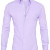 Long Sleeve Zipper Shirt With Button Design Fashion Lapel Tops For Mens Clothing - Image 9