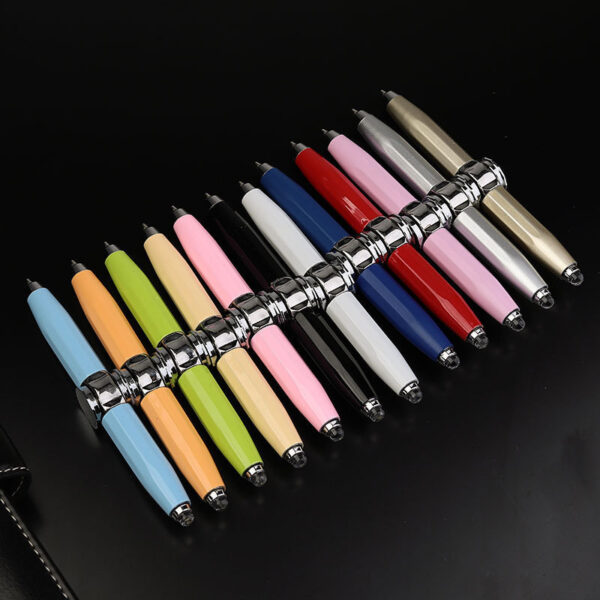 Creative Multi-Function LED Pen Spinning Decompression Gyro Metal Ballpoint Pen Fashion Office School Supplies Writing Pens - Image 8