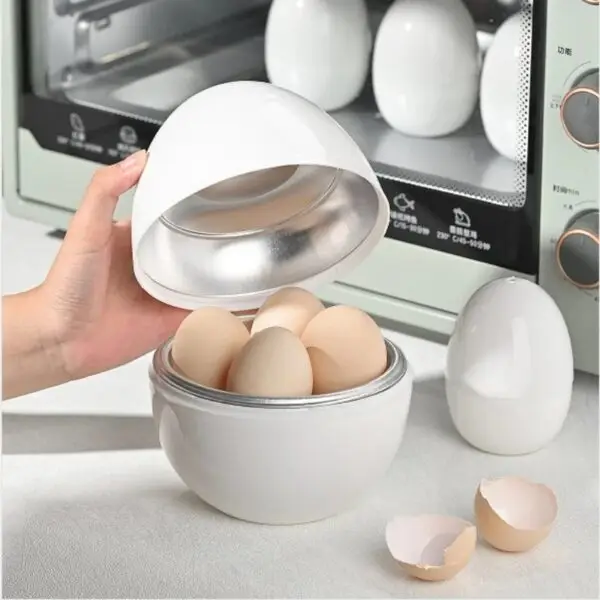 Capacity For 4 Eggs Microwave Egg Steamer Boiler Cooker Easy Quick 5 Minutes Hard Or Soft Boiled Kitchen Cooking Tools Kitchen Gadgets